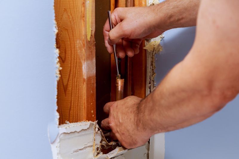 Pipe repair in progress